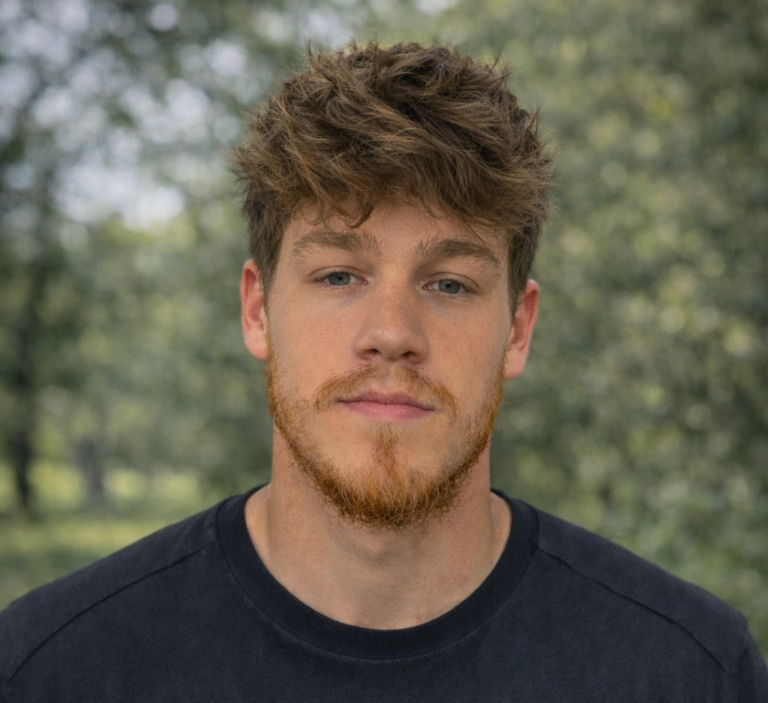 Ethan standing next to a polished car, showcasing premium detailing Jacksonville FL expertise.