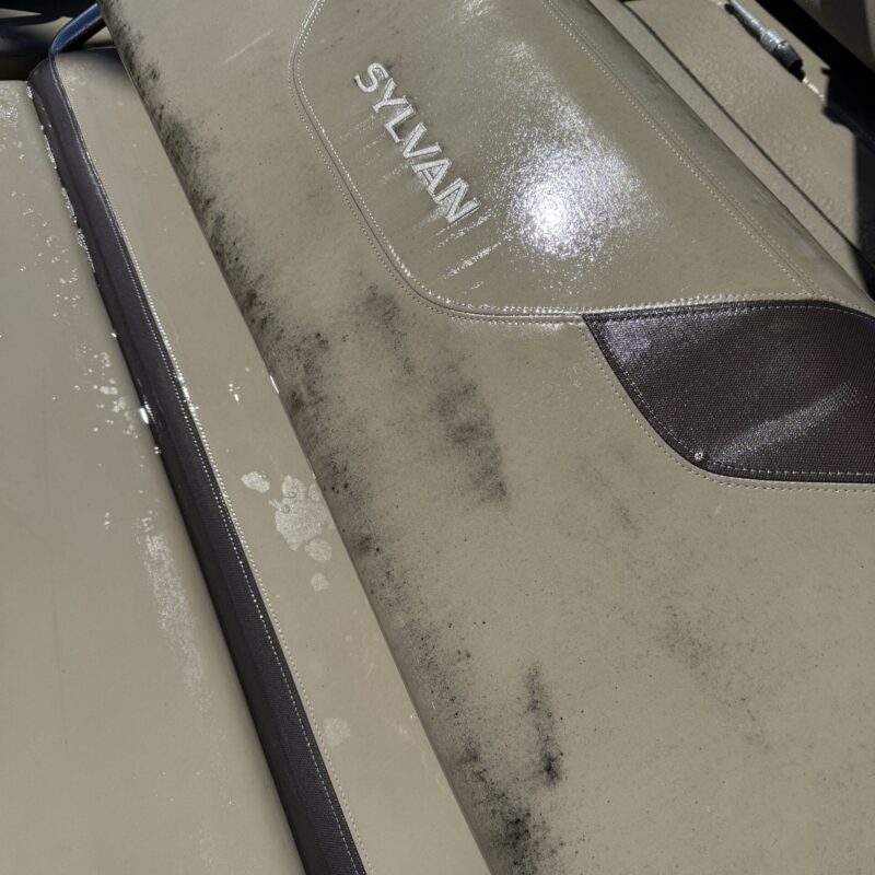 A detailed view of a shiny car hood reflecting light, showcasing the quality of Moran's Performance Detailing services.